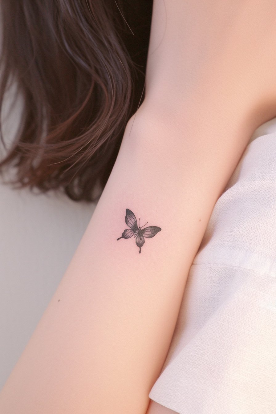 Wrist Small & SImple Butterfly Tattoo Design Ideas 5