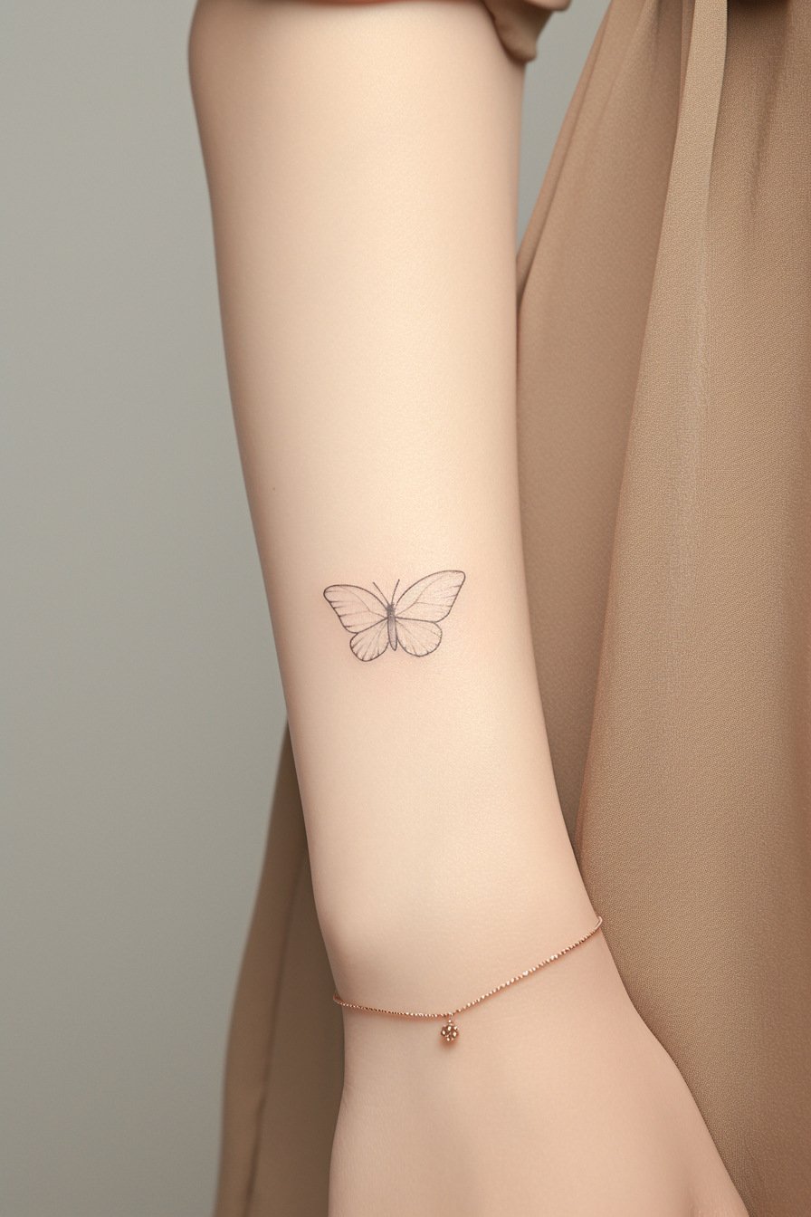 Wrist Small & SImple Butterfly Tattoo Design Ideas 6