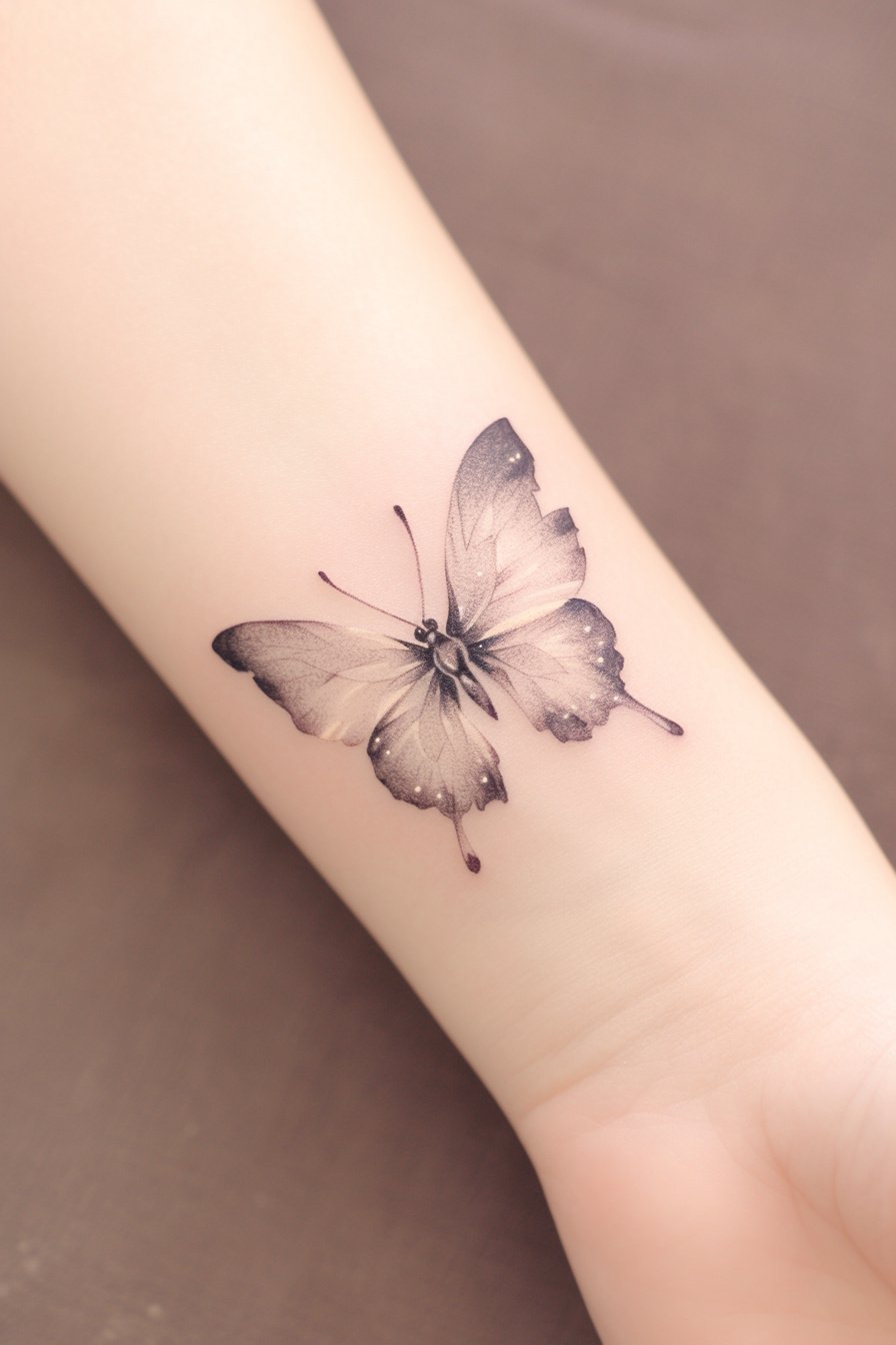 Wrist Small & SImple Butterfly Tattoo Design Ideas 7