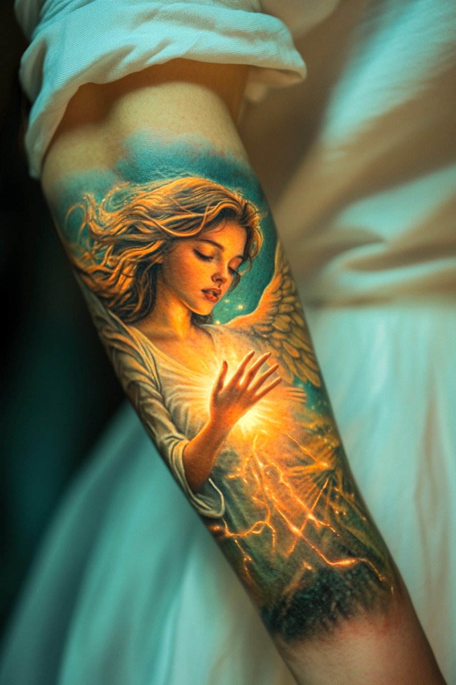 Arm - Angel Tattoo Design Idea For Women 15 (Forearm)