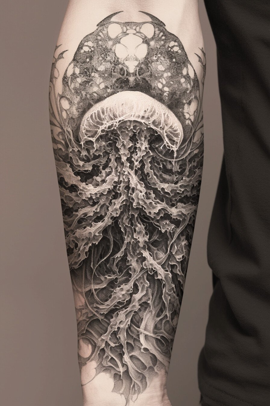 Arm - Jellyfish Tattoo Design Idea 18 (Forearm)