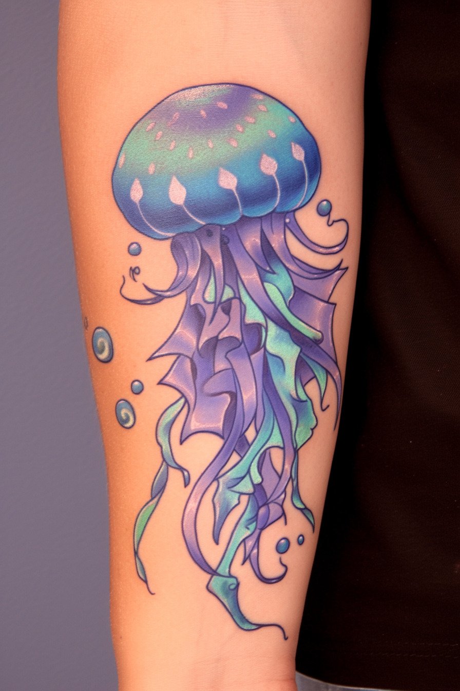 Arm - Jellyfish Tattoo Design Idea 39 (Forearm)