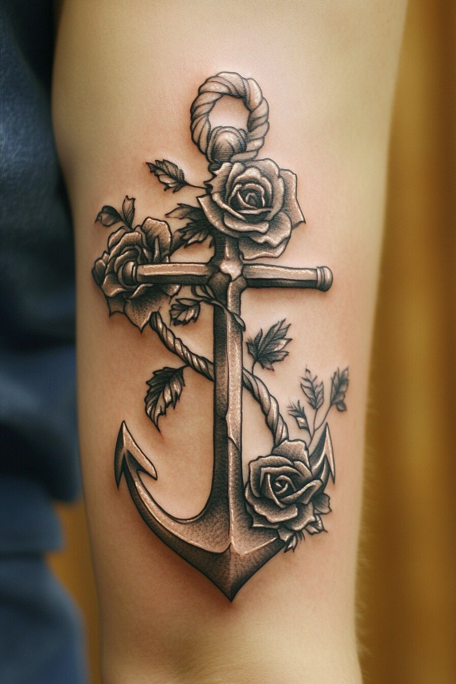 Arm Rose Tattoo For Men 9