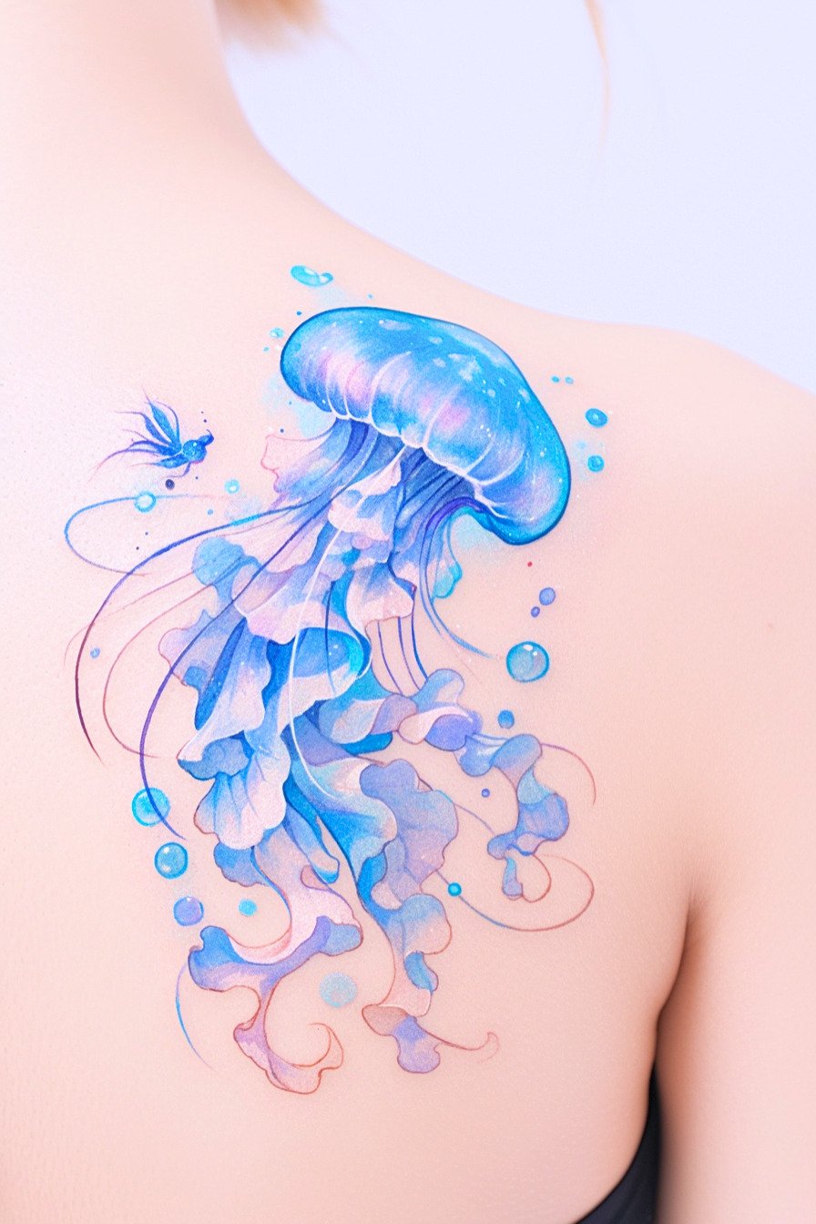 Back Body - Jellyfish Tattoo Design Idea 7 (Back)