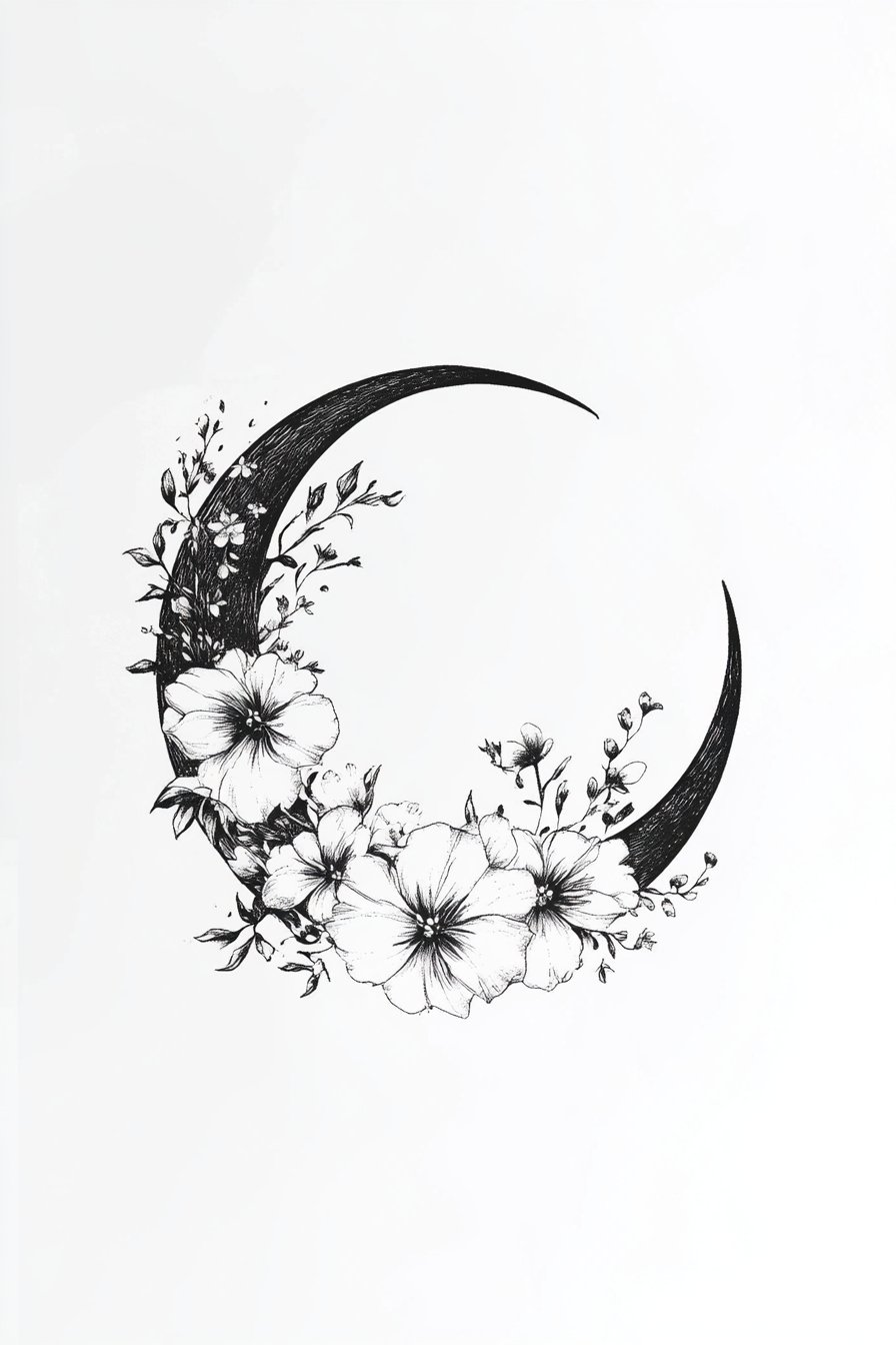 Moon Tattoo Stencils 20