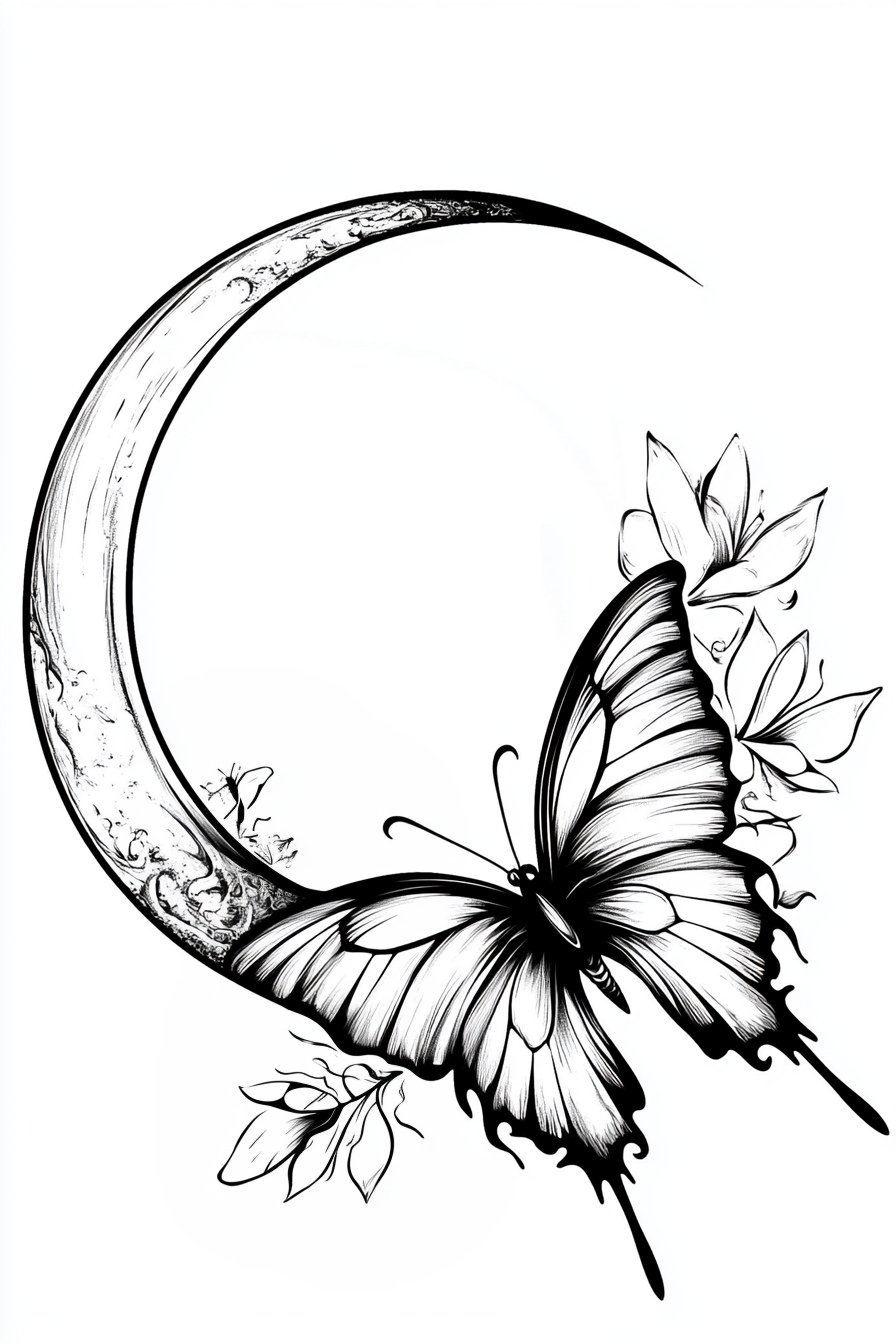 Moon Tattoo Stencils 21