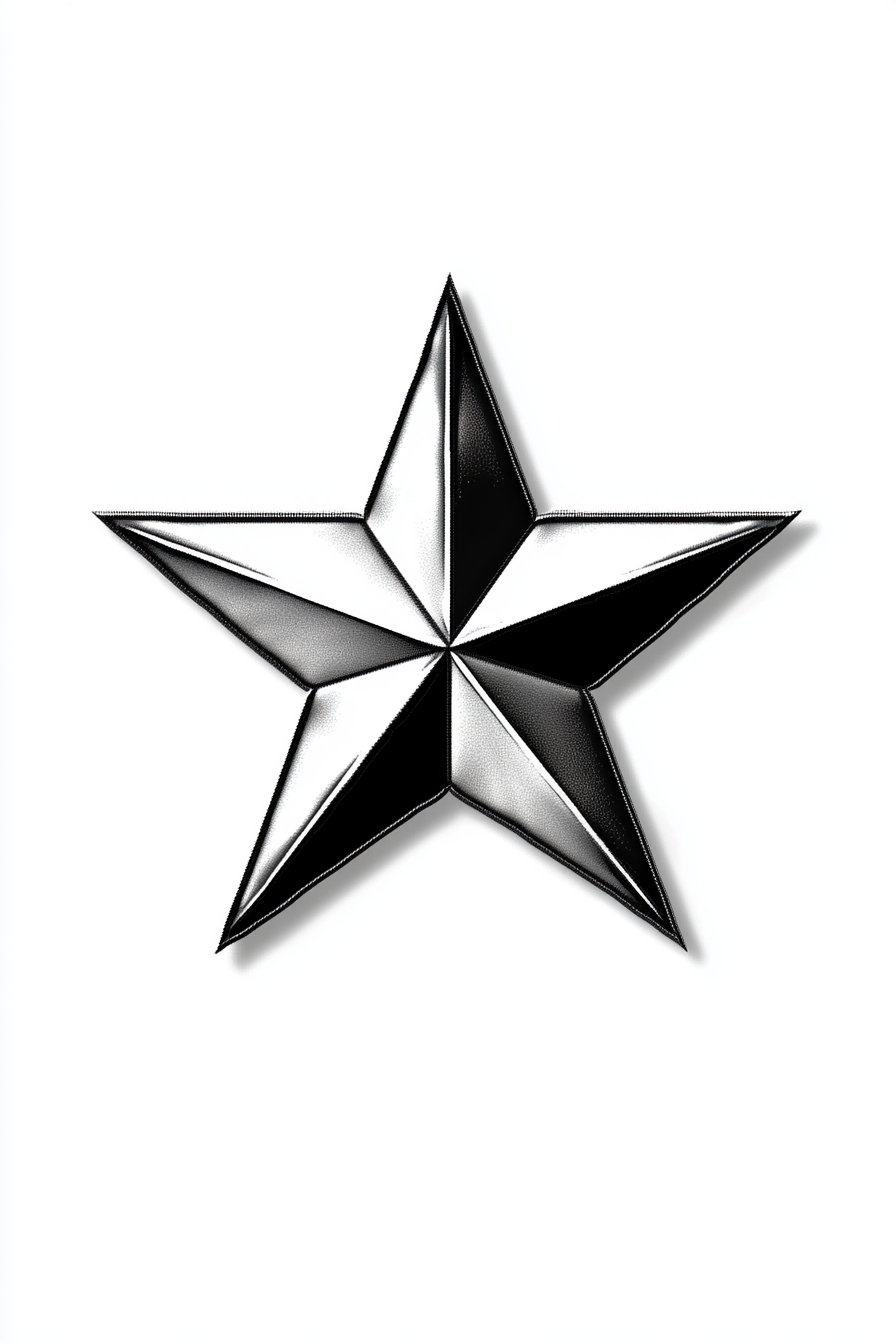 Star Tattoo Stencil Design 1