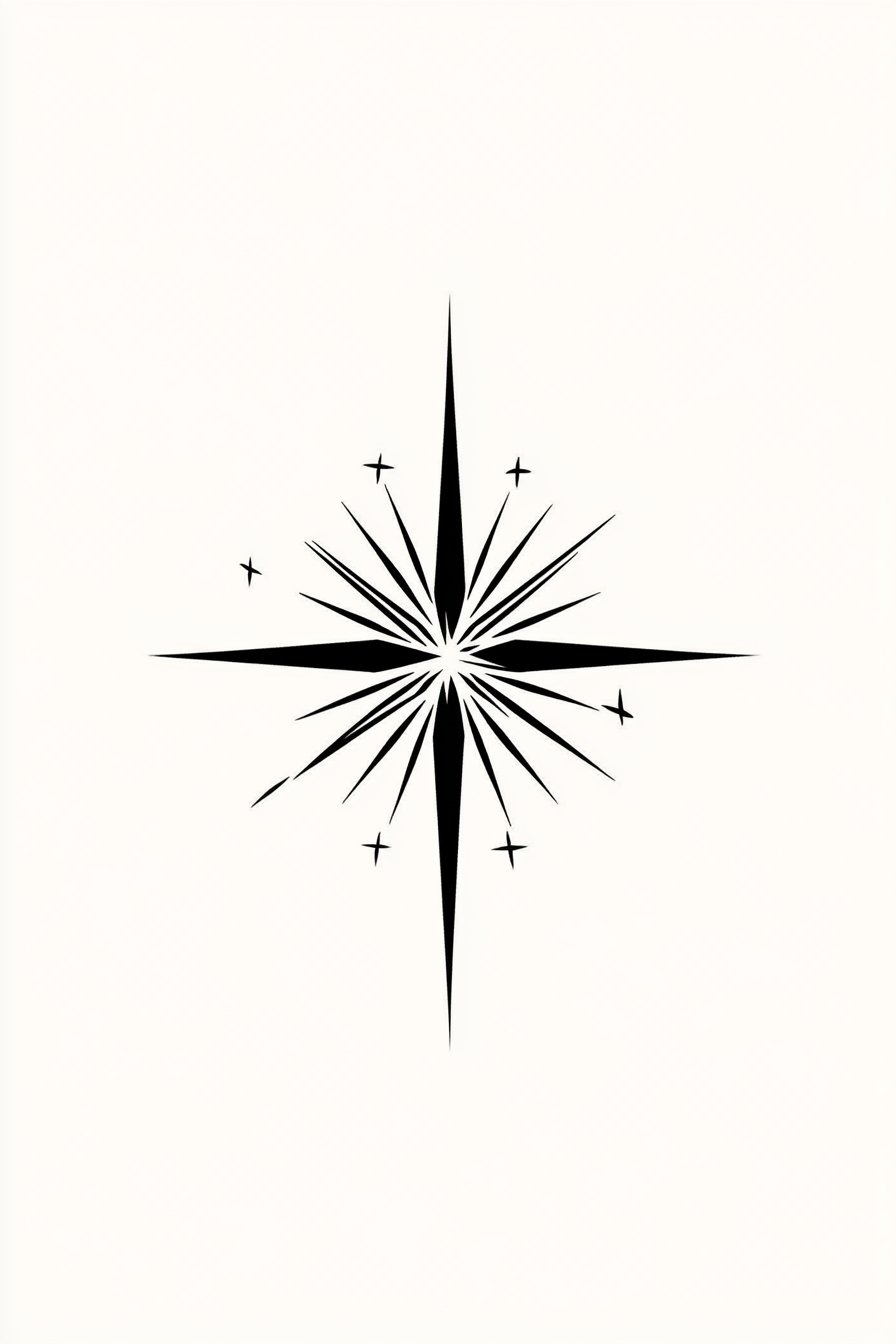 Star Tattoo Stencil Design 19