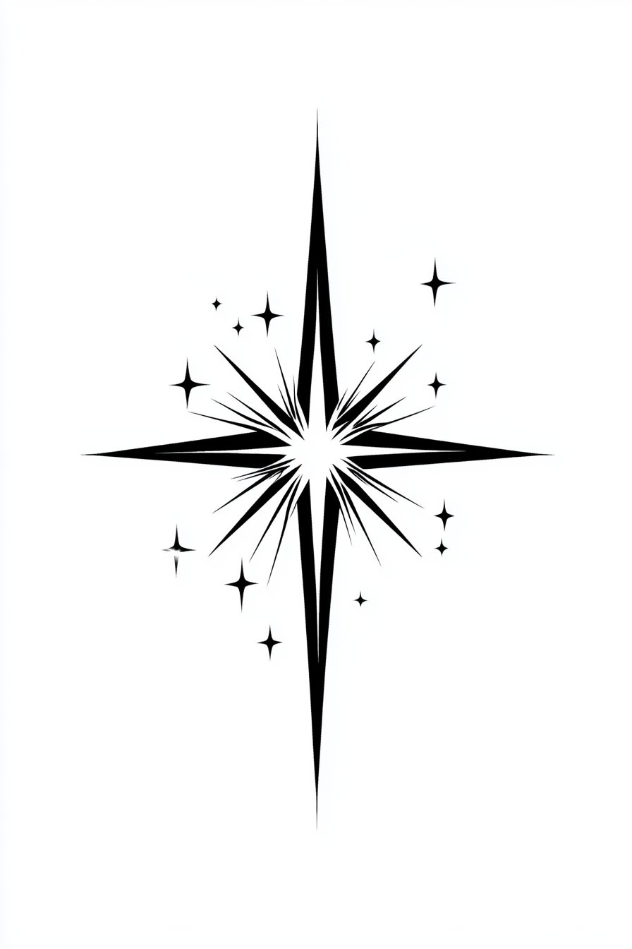 Star Tattoo Stencil Design 20