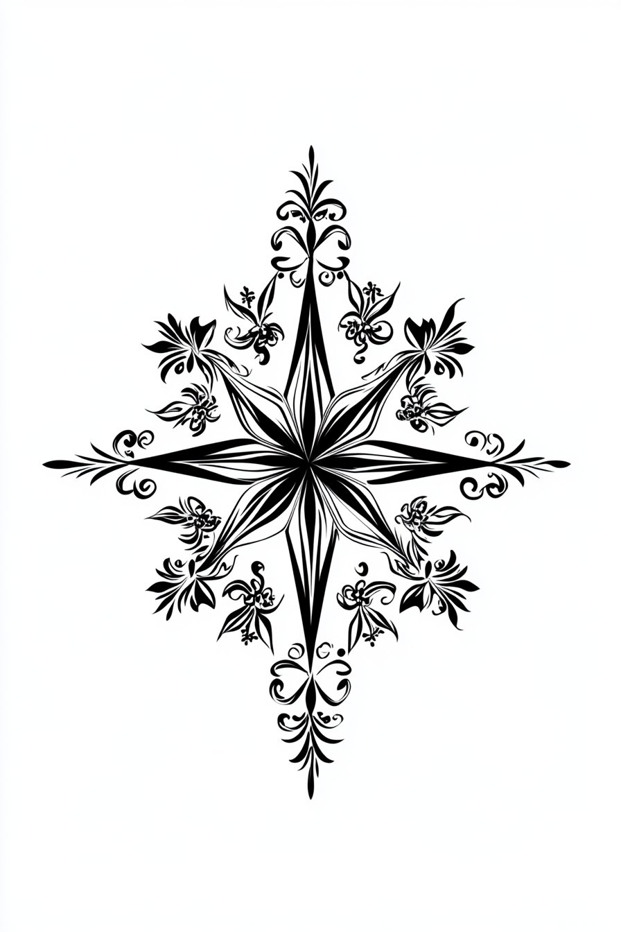 Star Tattoo Stencil Design 25