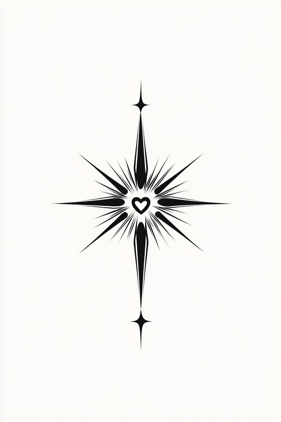 Star Tattoo Stencil Design 30