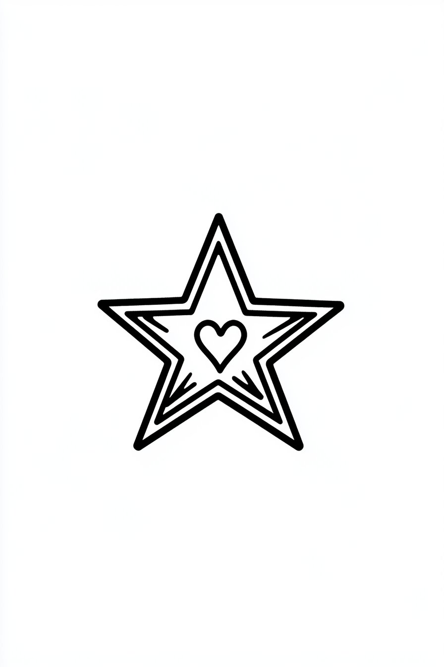 Star Tattoo Stencil Design 31