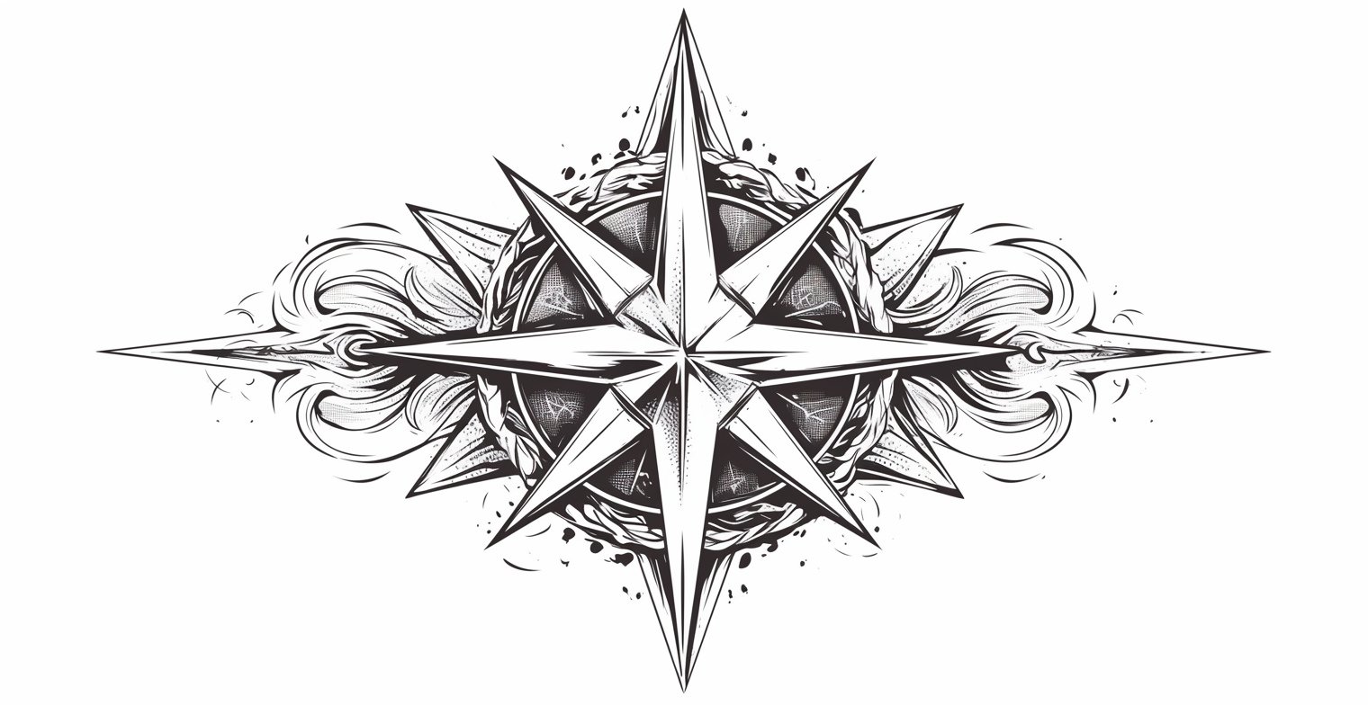 Star Tattoo Stencil Design Feature Image