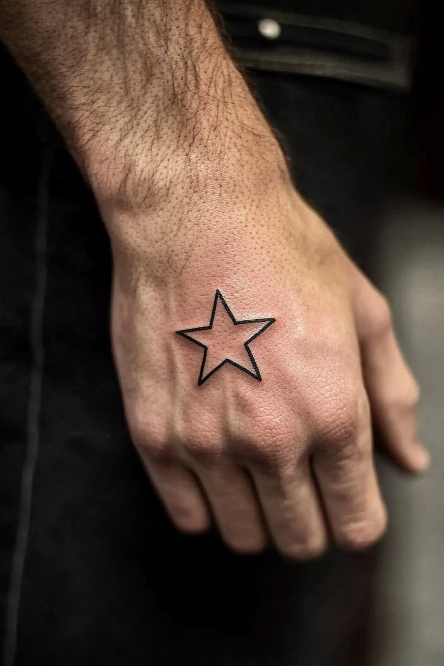 Star Tattoos For Men - Hand 2