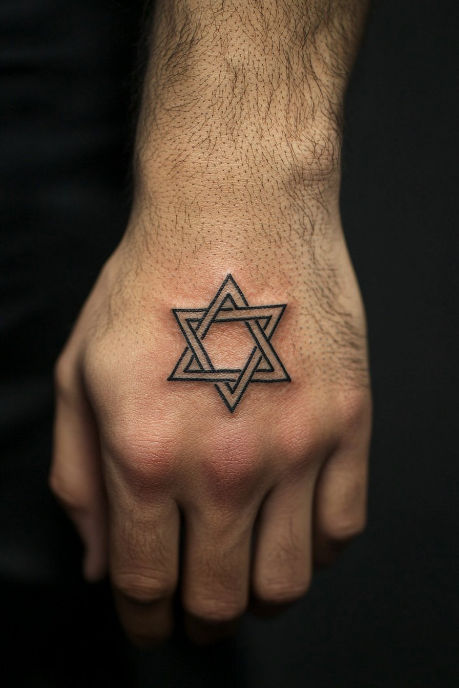 Star Tattoos For Men - Hand 3