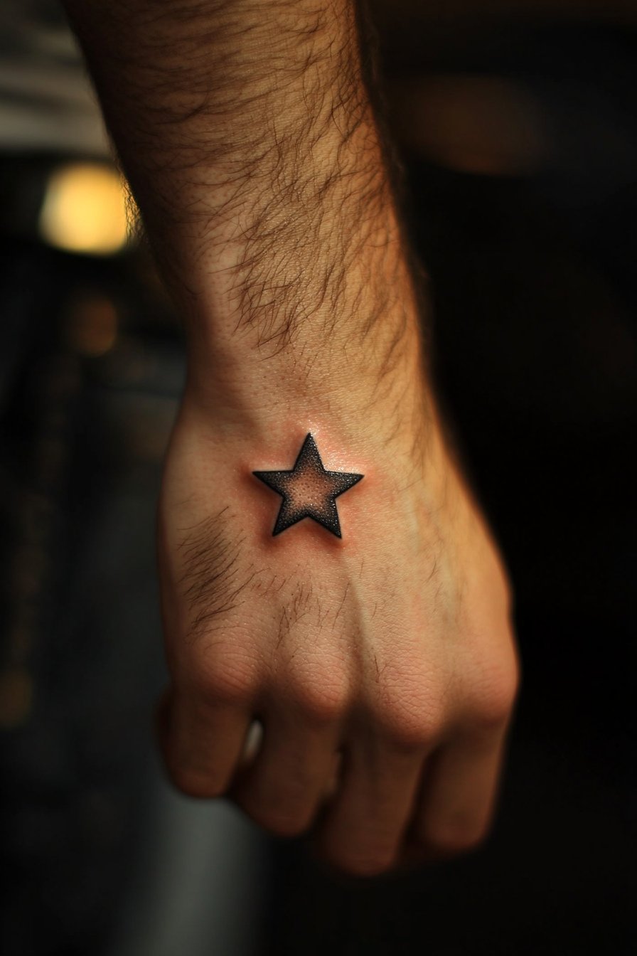 Star Tattoos For Men - Hand 5