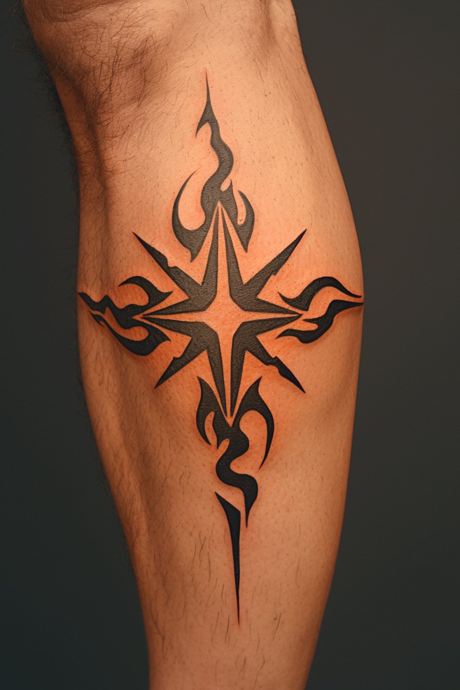 Star Tattoos For Men - Leg 2