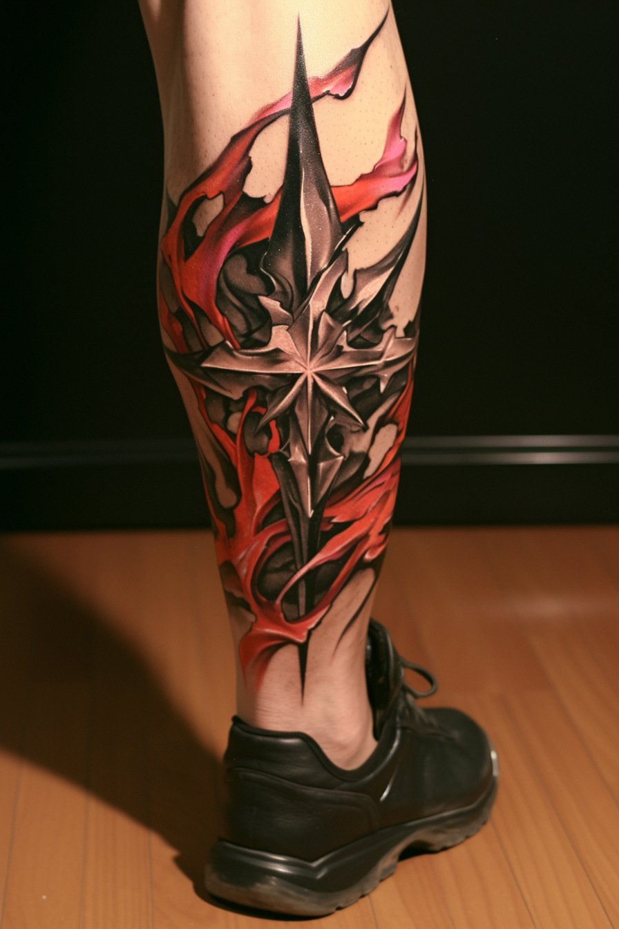 Star Tattoos For Men - Leg 3