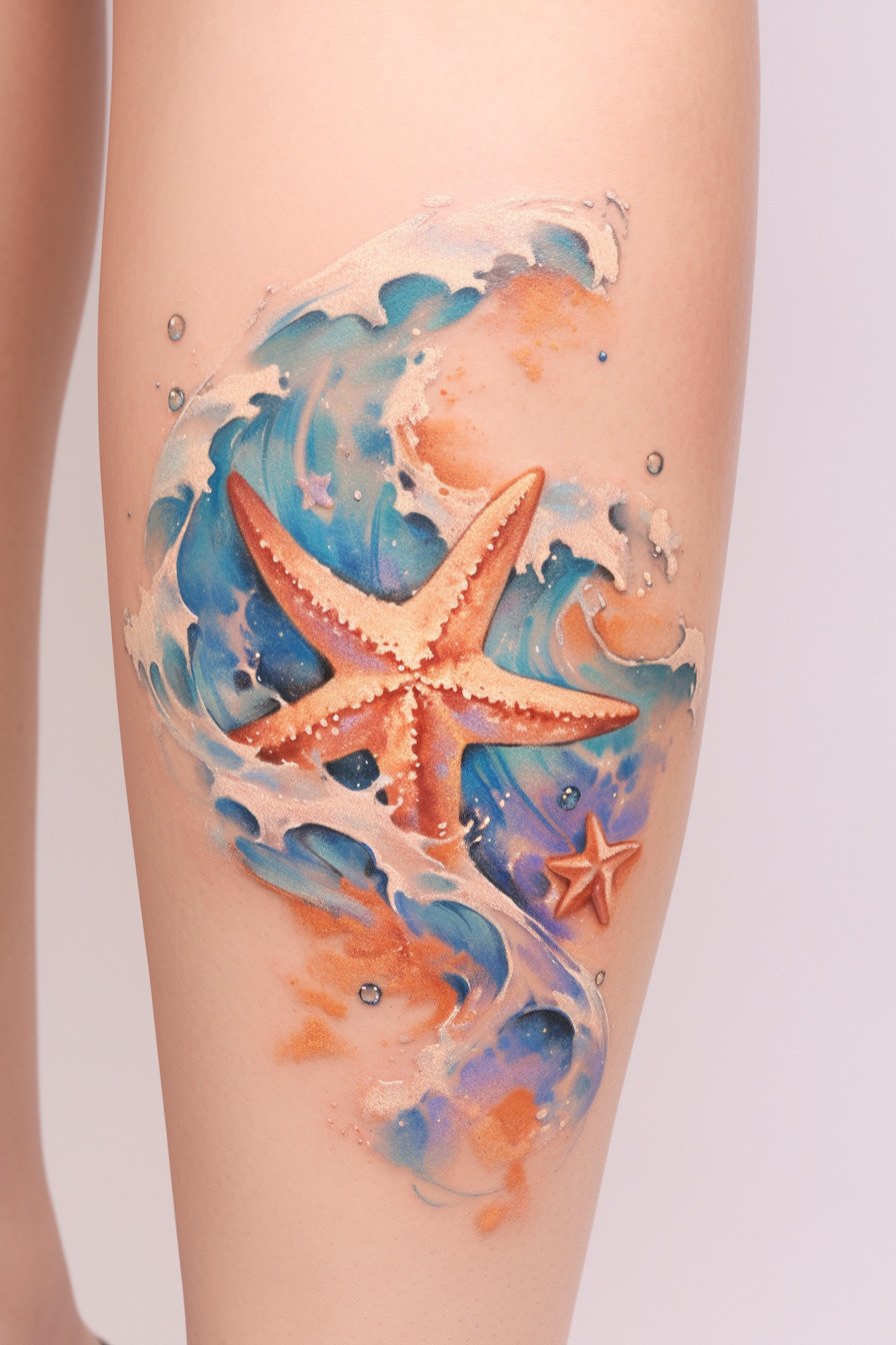 Star Tattoos For Men - Leg 4