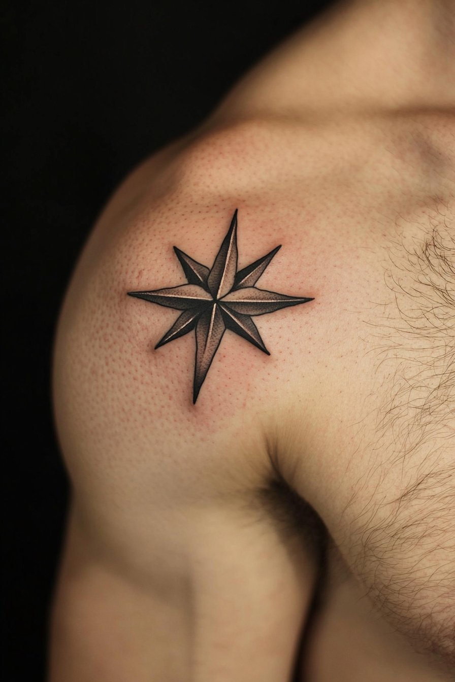 Star Tattoos For Men - Shoulder 1